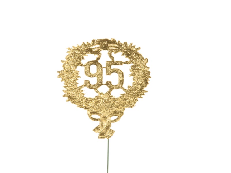 Jubelzahlen - Zahlen zum Stecken an Draht  in Gold - Höhe 6,5cm - Zahl 95