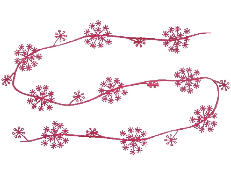 5 x Deko-Girlande Blütengirlande aus Filz PINK 6x145cm
