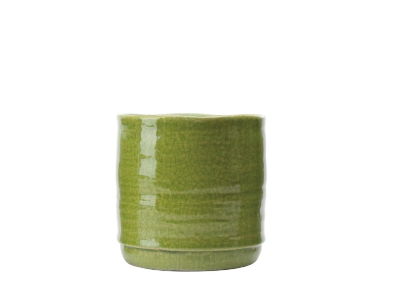 Kübel Übertopf Topf Java Keramik grün 14x14cm