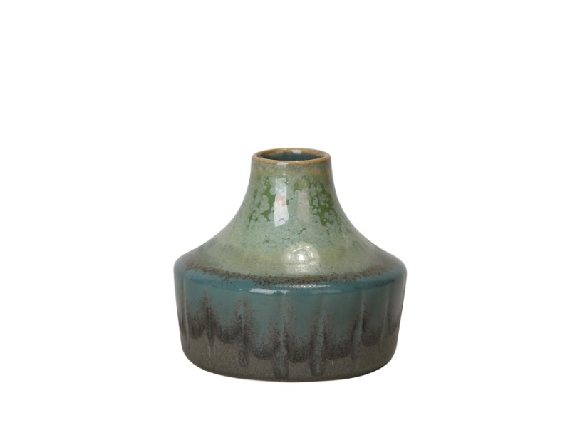 Vase Blumenvase Keramik grün 9,5x8,5cm