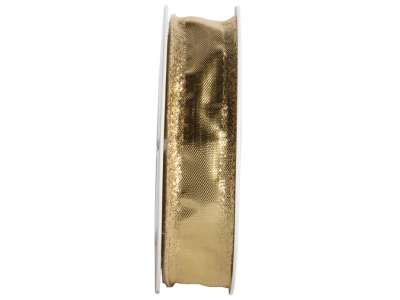 Dekoband KLONDIKE - Geschenkband, Schleifenband, 25mm x 25m, Farbe  Gold