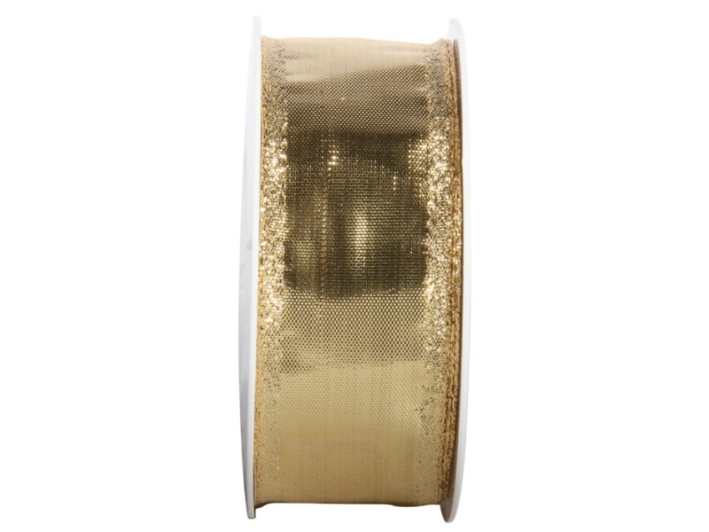 Dekoband KLONDIKE - Geschenkband, Schleifenband, 40mm x 25m, Farbe  Gold