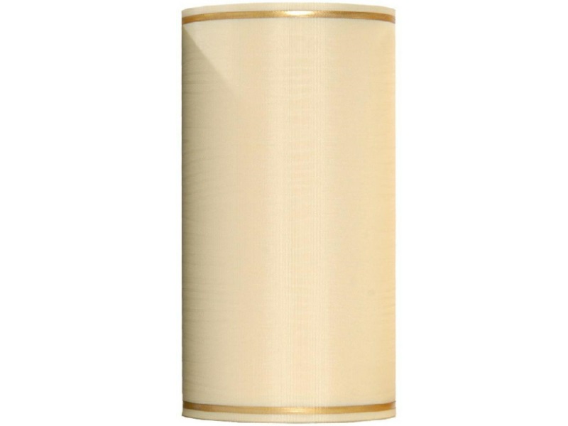 Kranzband -150mm x 25m  Moire m. Goldrand - Farbe Creme