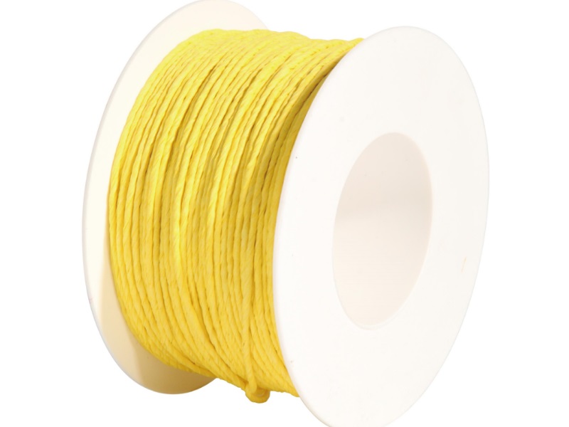 Qualitäts Papierdraht Deko-Draht, Basteldraht, Ø 2mm x 100m - Farbe Gelb