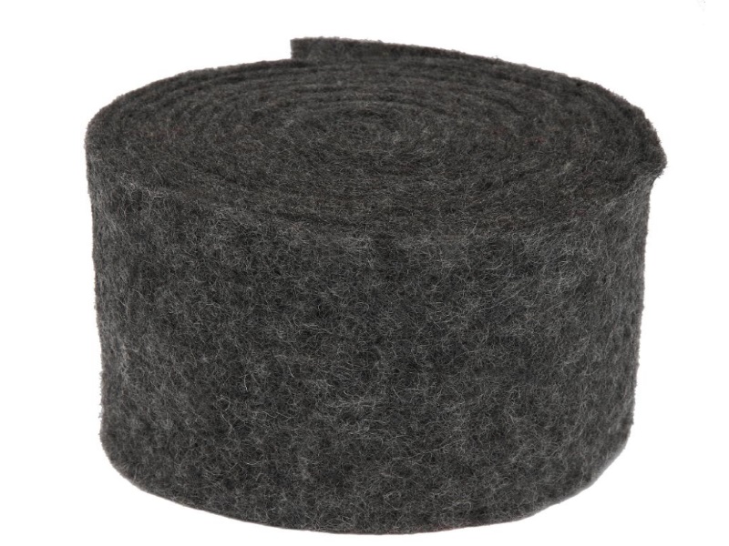 Topfband - Filz-Wolle - Filzband 15cm x 5m - Farbe Dunkel-Grau