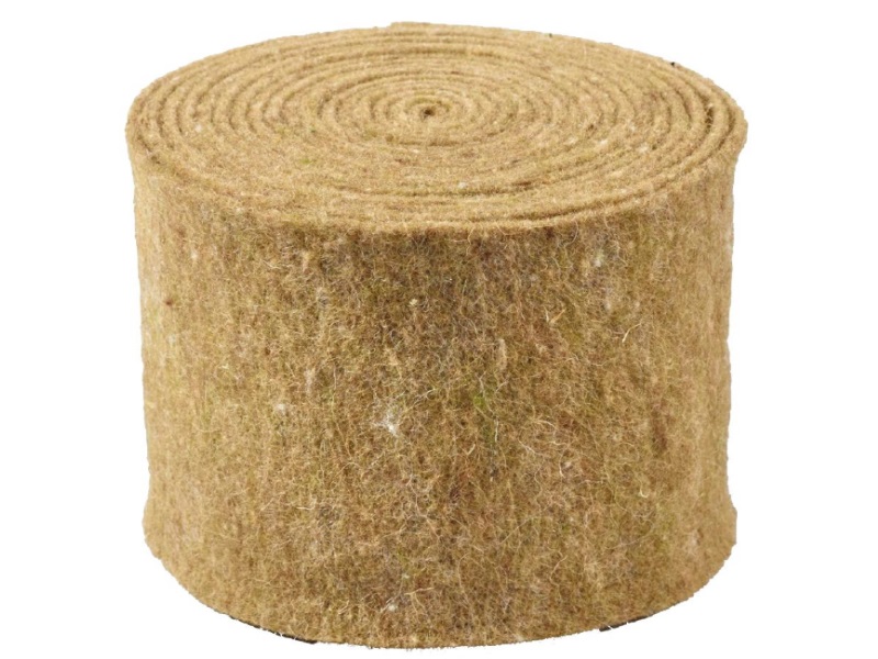 Topfband - Filz-Wolle - Filzband 15cm x 5m - Farbe Grün-Braun