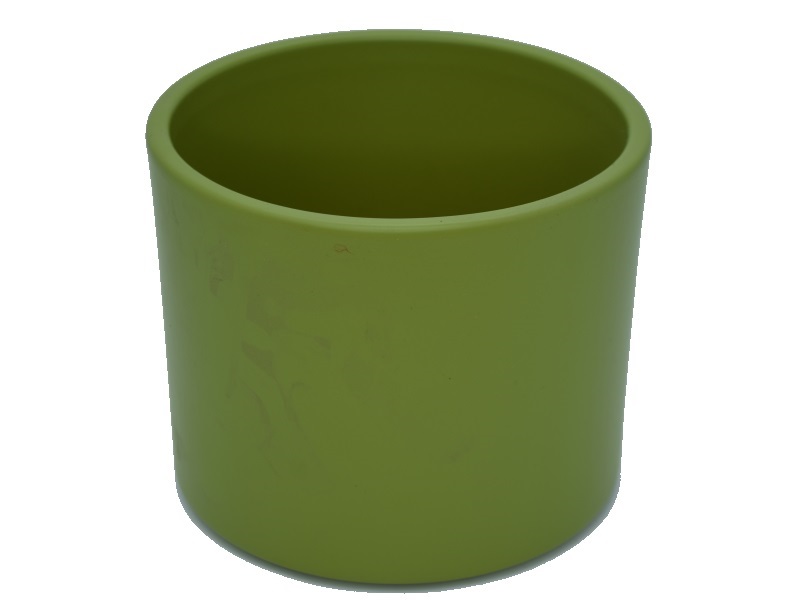 Pflanzenkübel "ZYLINDRO" aus Keramik  Ø 13 cm, Farbe Bambus Matt