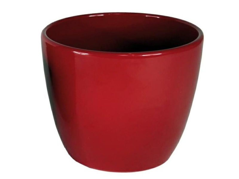 Pflanzenkübel "KÖLN" Rot aus Keramik  (Ø 13 cm)