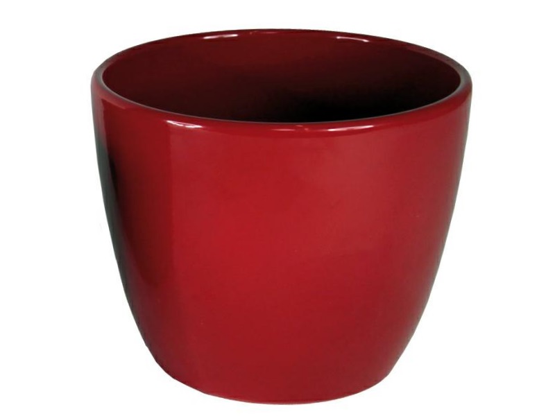 Pflanzenkübel "KÖLN" Rot aus Keramik  (Ø 15 cm)