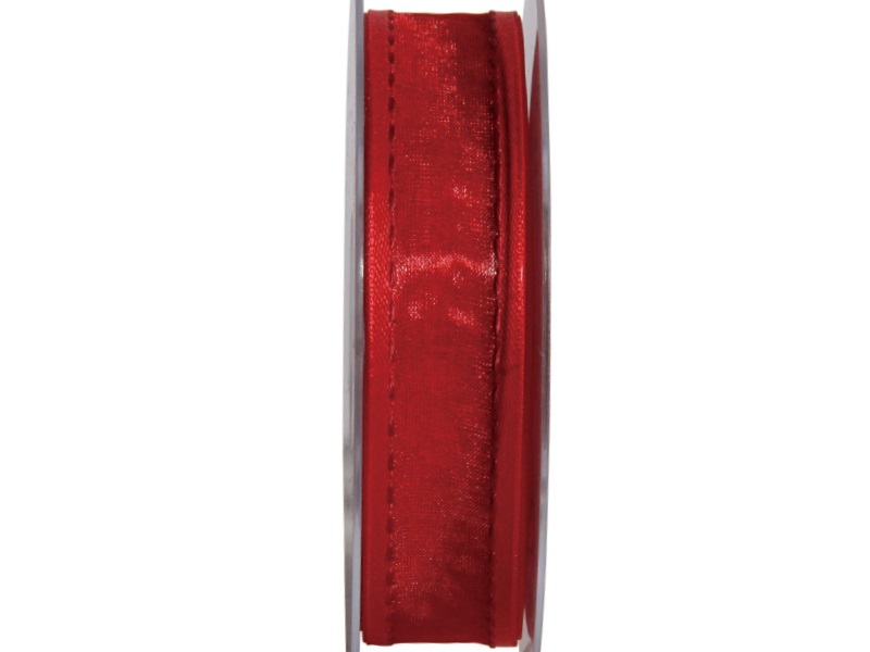 Qualitäts-Dekoband "Champagner" -  25mm x 20m, Farbe Rot 