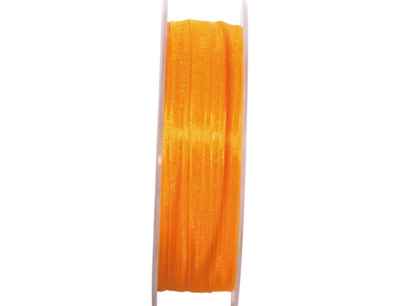 Dekoband Beauty-Organdy Schleifenband 7mm x 50m, Farbe Farbe Leucht-Orange