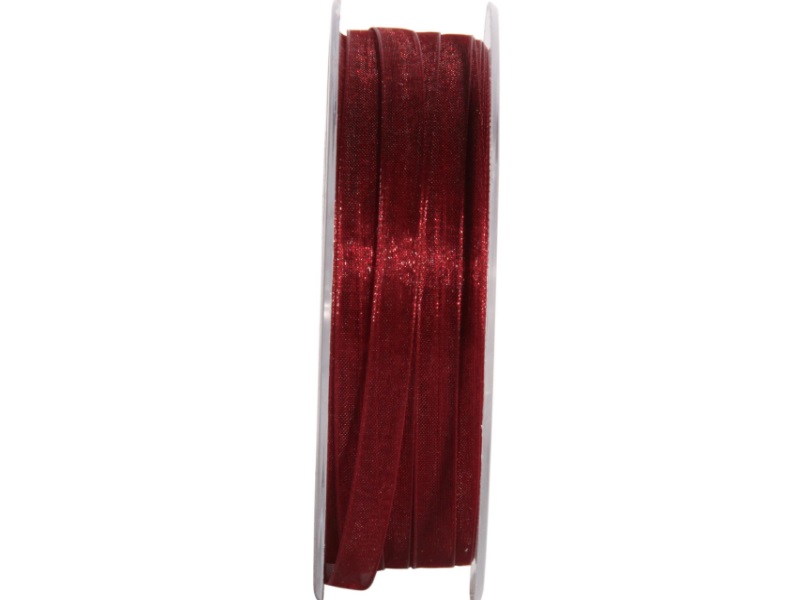 Dekoband Beauty-Organdy Schleifenband 7mm x 50m, Farbe Farbe Bordeaux