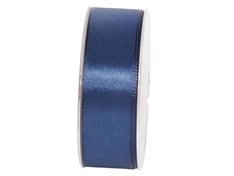 Dekoband Geschenkband Taftband Schleifenband - Länge 50m x 40mm, Farbe Dunkelblau