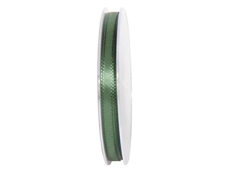 Dekoband Geschenkband Taftband Schleifenband - Länge 50m x 8mm, Farbe Dunkelgrün