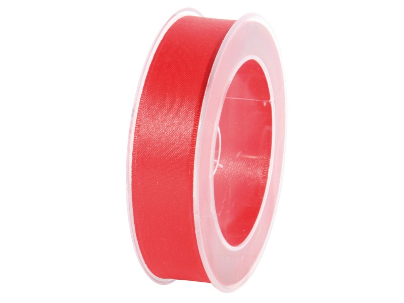 Satinband - Dekoband Geschenkband - Länge 25m x 25mm Rot
