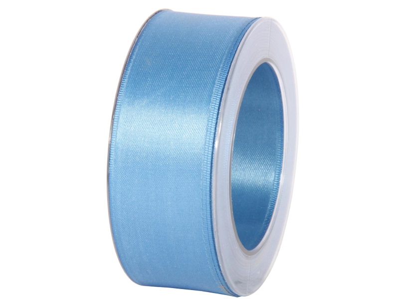 Satinband - Dekoband Geschenkband - Länge 25m x 40mm Blau