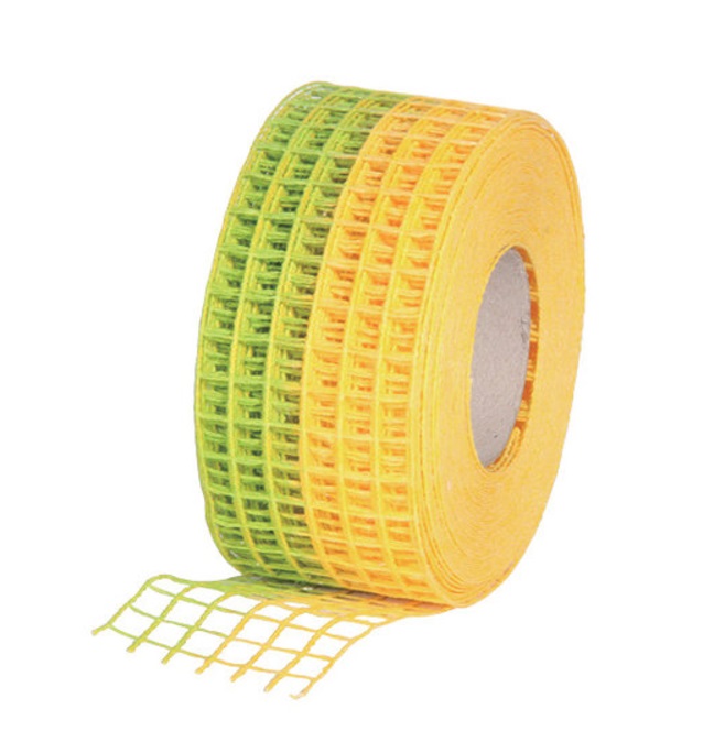 Gitterband 10mx4,5cm Juteband Schleifenband Geschenkband Farbe Hellgrün-Gelb