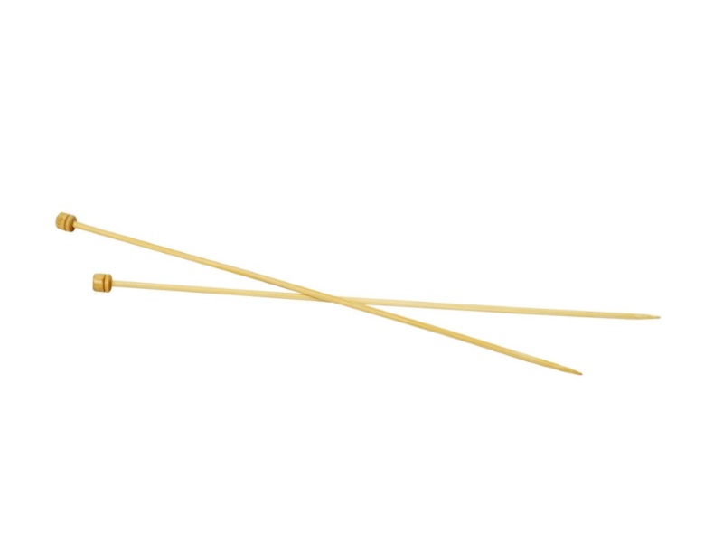 Stricknadel aus weichem Bambus - Länge 35cm -1Paar - Var. Nr. 4