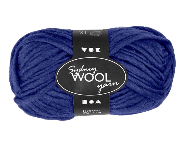 Sydney Wolle - 100 % austral. Deluxe Wolle - Länge 50m - 50g -  Blau
