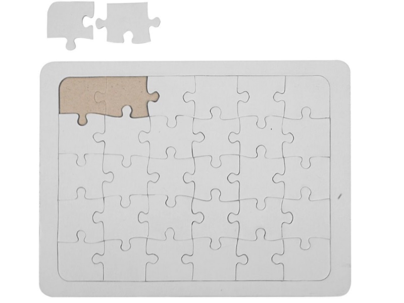 Puzzle Zum Selber Gestalten Aus Weisser Pappe Zum Verzieren 5 Stk A5 15x21cm