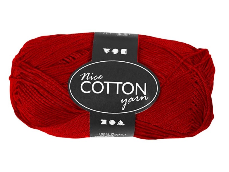 Merzerisierte Baumwolle 100% Deluxe Baumwolle - Länge 165m - 50g  - Farbe  Rot