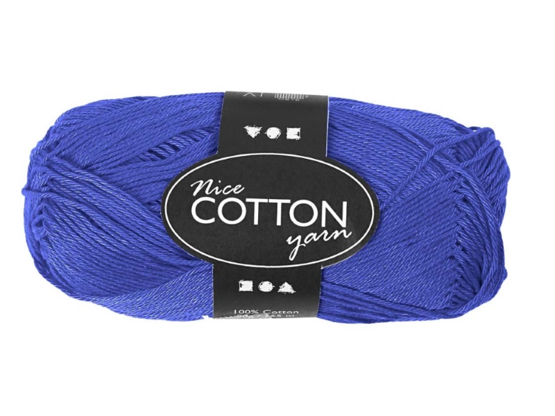 Merzerisierte Baumwolle 100% Deluxe Baumwolle - Länge 165m - 50g  - Farbe  Blau