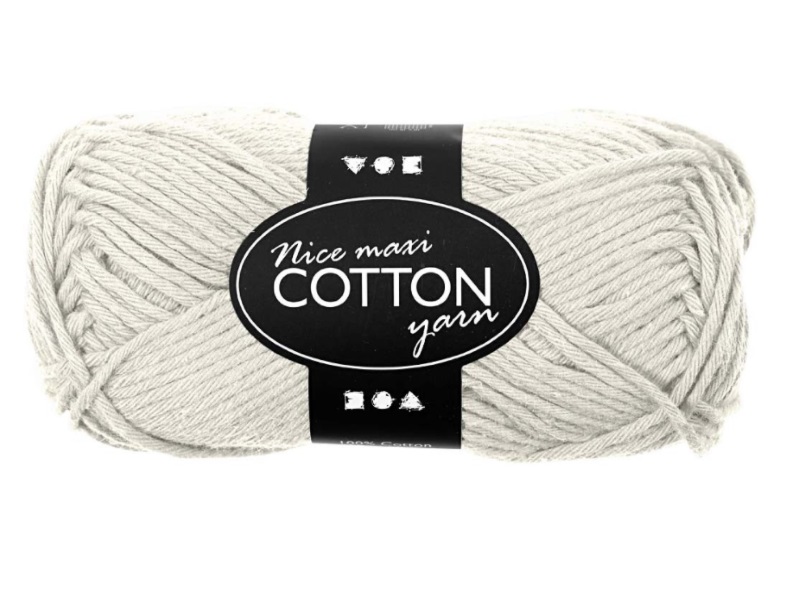Baumwolle Maxi - Länge 80-85m - 50g Cotton Wolle - Farbe Creme