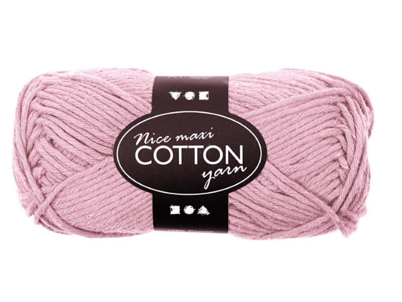 Baumwolle Maxi - Länge 80-85m - 50g Cotton Wolle - Farbe Alt Rosa