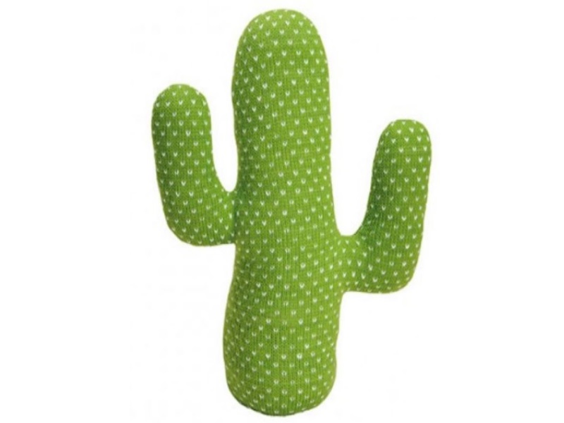 XXL Kaktus aus Textil gefüttert - moderne Dekoration - B20cm H34cm T8cm - Hellgr