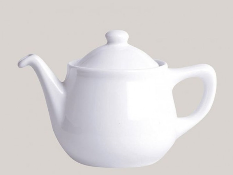Teekanne 300ml aus Porzellan weiß B15/T10/H9cm