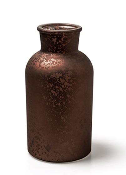 Glasvase "BRAXTON" H16,5 Ø8cm - Blumenvase Tischvase Vase Farbe Braun