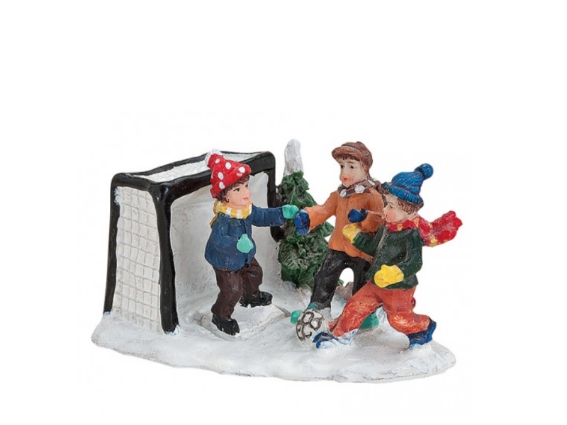 Weihnachtliche Miniatur-Figuren Winterwelt-Szene aus Poly B7 x H5 cm – Kinder sp