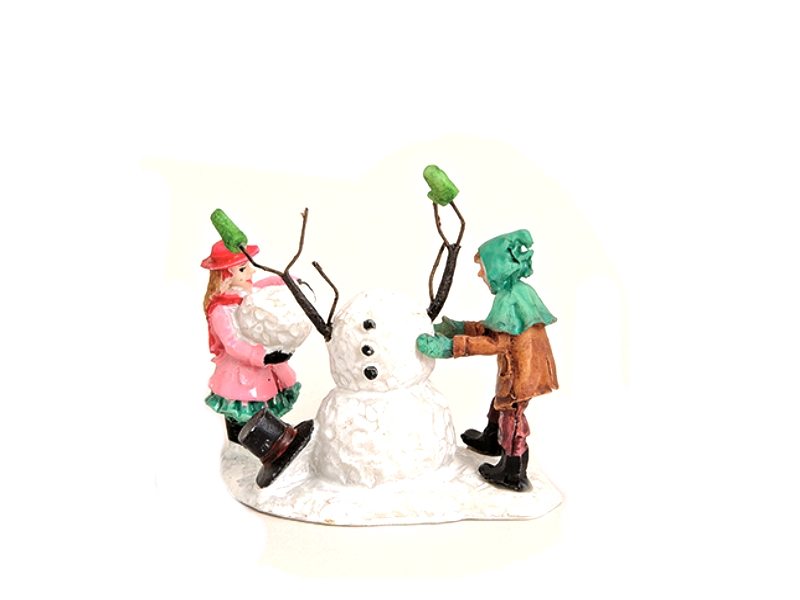 Weihnachtliche Miniatur-Figuren Winterwelt-Szene aus Poly B8 x H6 cm – Schneeman
