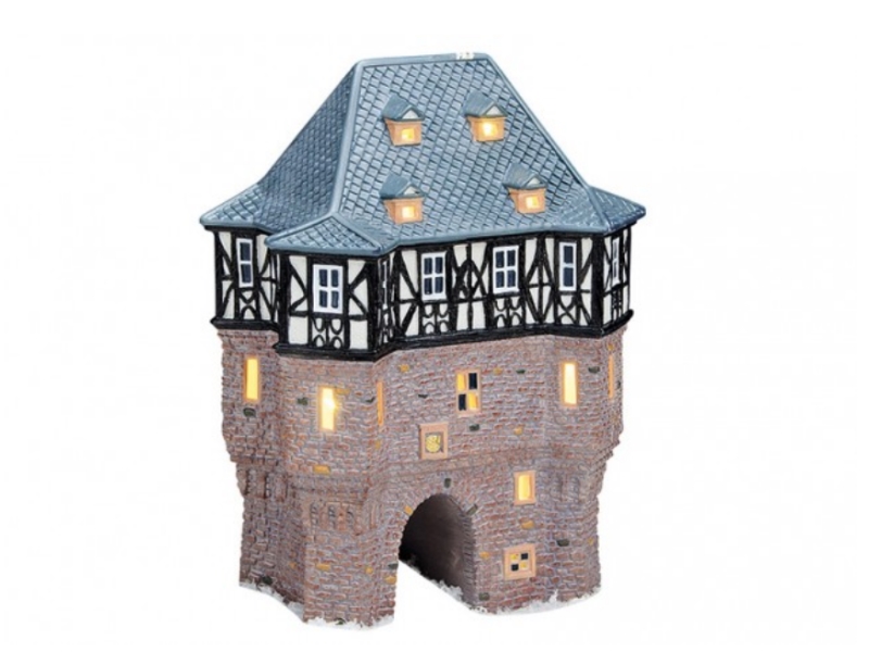 Kanzlei-Tor in Idstein aus Porzellan – Windlicht Lichthaus Minia
