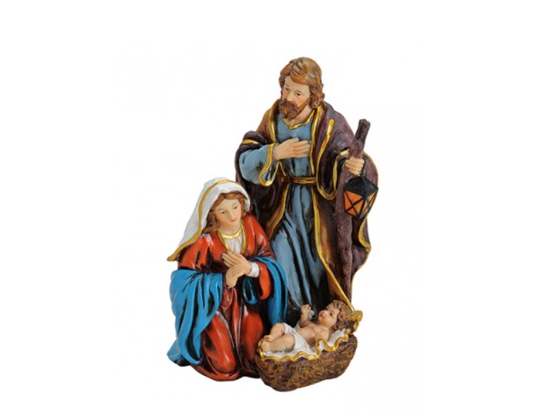Schöne Krippenszene „Maria und Josef mit dem Jesuskind“ detailliert gearbeitet u