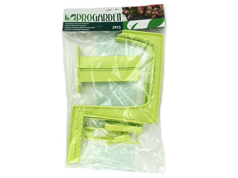 2er-Set Blumenkastenhalterung aus Kunststoff (grün)