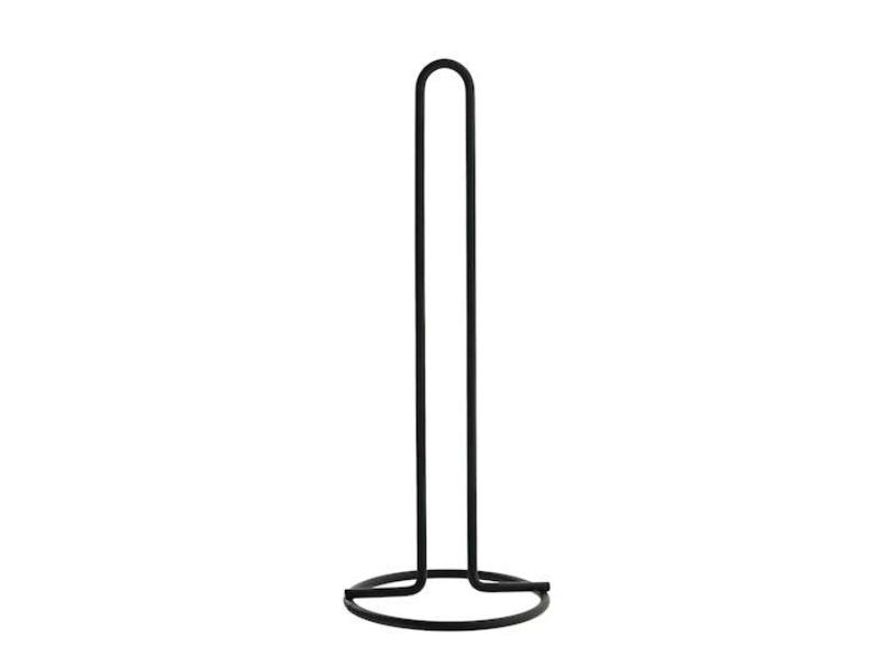 Küchenrollenständer Küchenrollenhalter rund aus Metall – schwarz H33,5xØ12,5cm