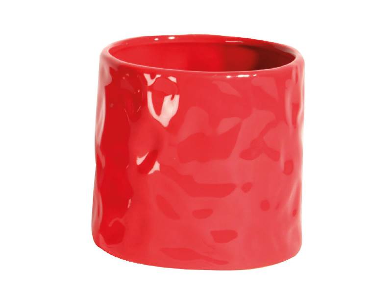 Topf Übertopf „Lari“ aus Keramik rot – Ø 9cm x Höhe 8cm