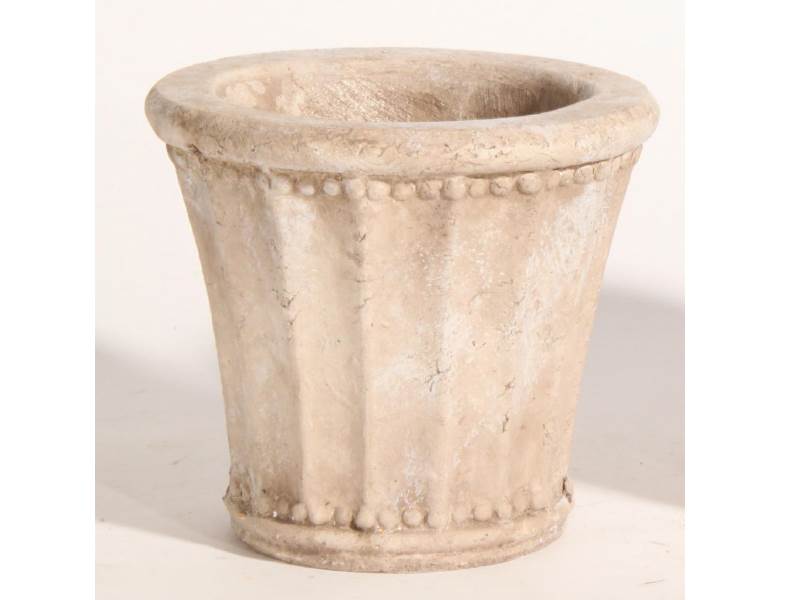 Kübel Übertopf „Tiso“ aus Keramik hellbraun – verschied. Größen