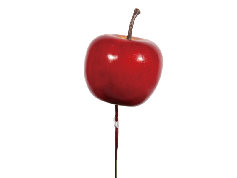 Dekostecker – 12 Äpfel am Draht rot – Ø 3,5cm x Höhe 5cm