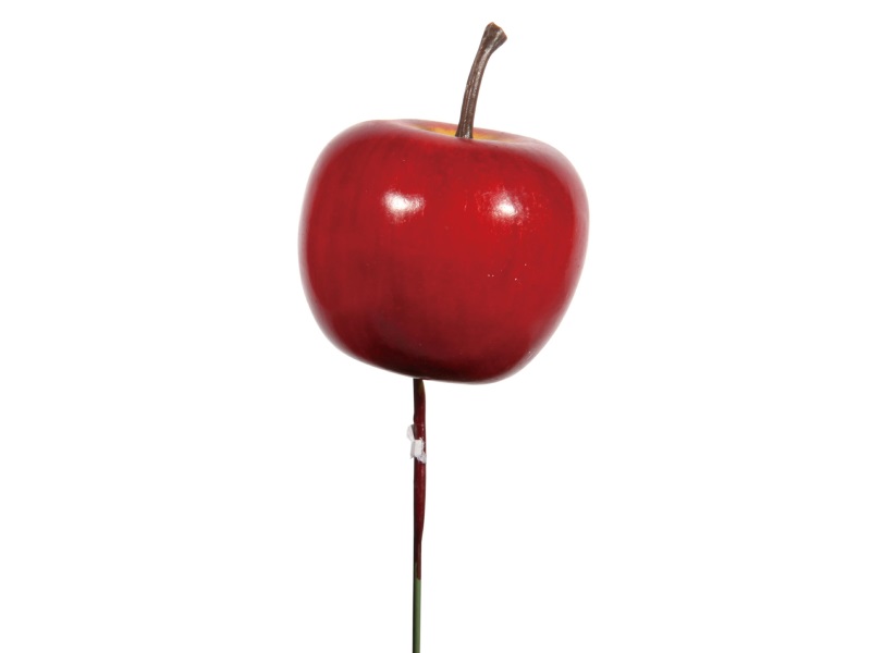 Dekostecker – 12 Äpfel am Draht rot – Ø 4,5cm x Höhe 6cm