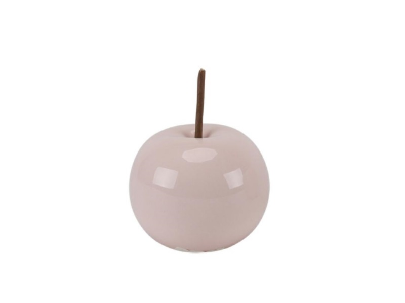 Deko-Apfel Lüster aus Keramik rosa – Ø 8,5cm x Höhe 10cm