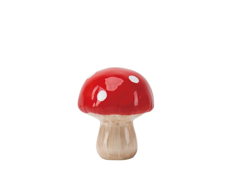 Deko-Figur Pilz aus Keramik rot – Ø 6,8cm x Höhe 8cm