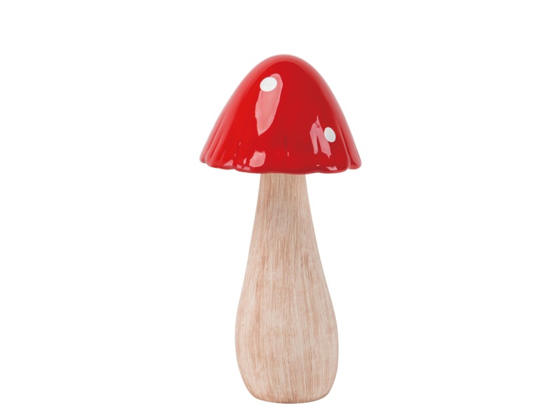 Deko-Figur Pilz aus Keramik rot – Ø 7cm x Höhe 13cm