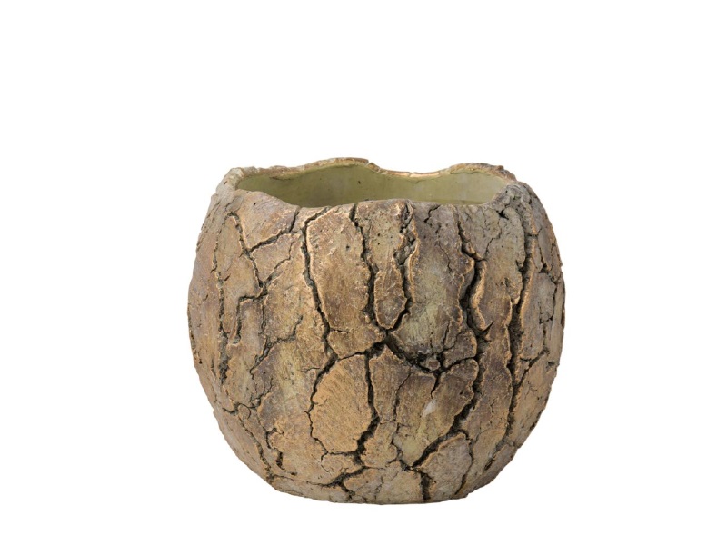 Deko-Topf Kübel „Latia“ aus Zement braun gold – verschied. Größen