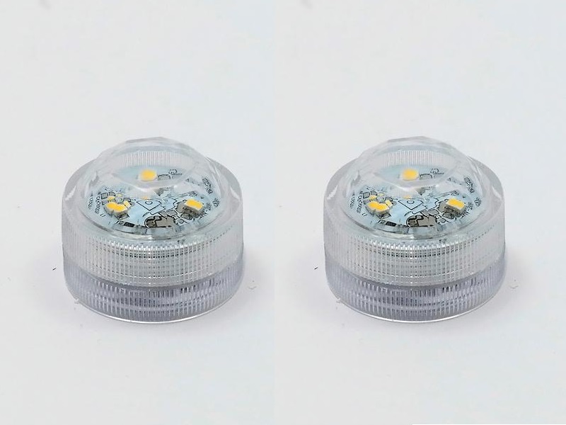 LED Teelichte mit 3 LED warmweiß Batteriebetrieben im 2er Blister Ø3cm Höhe ca. 