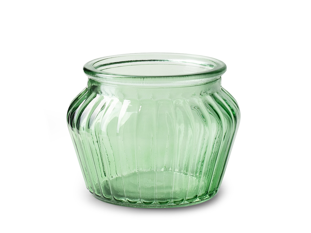 Glastopf Vase Windlicht "Mathilda" Höhe 14 - Grün